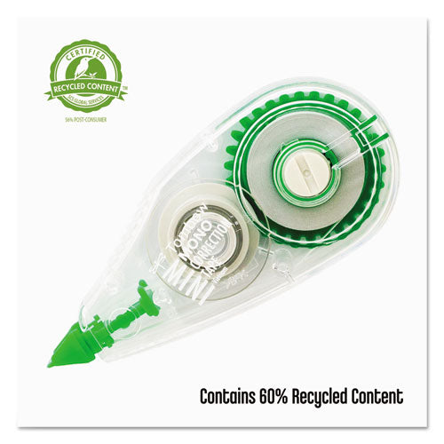 Mono Mini Correction Tape, Non-refillable, Clear Applicator, 0.17