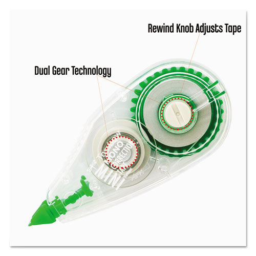 Mono Mini Correction Tape, Non-refillable, Clear Applicator, 0.17