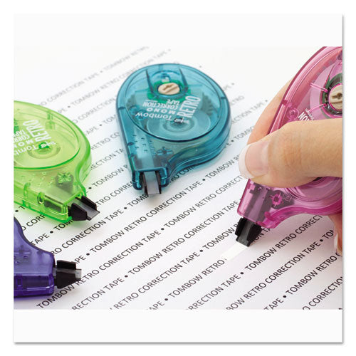 Mono Original Correction Tape, Assorted Retrocolor Applicators, 0.17