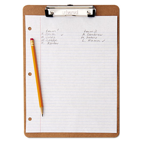 Hardboard Clipboard With Low-profile Clip, 0.5