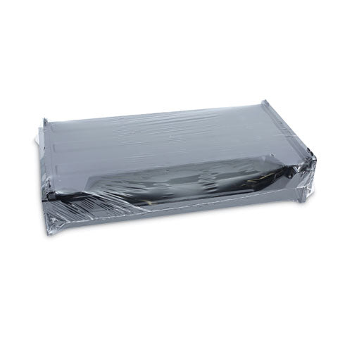 Recycled Plastic Side Load Desk Trays, 2 Sections, Legal Size Files, 16.25