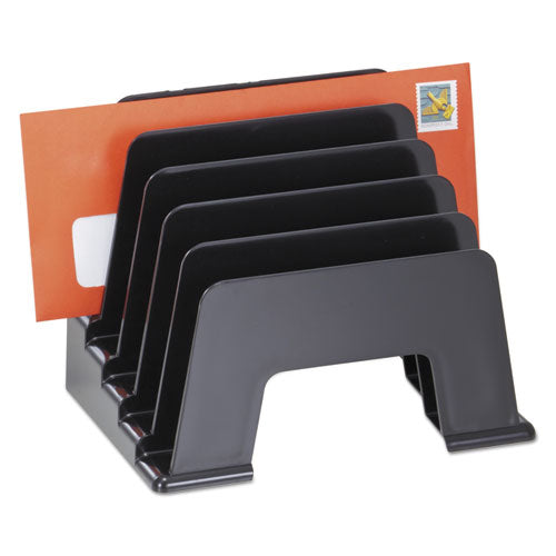 Recycled Plastic Incline Sorter, 5 Sections, Dl To A5 Size Files, 8