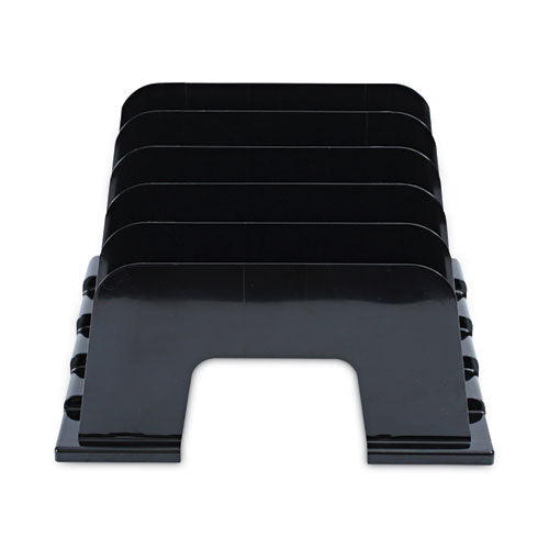 Recycled Plastic Incline Sorter, 5 Sections, Letter Size Files, 13.25