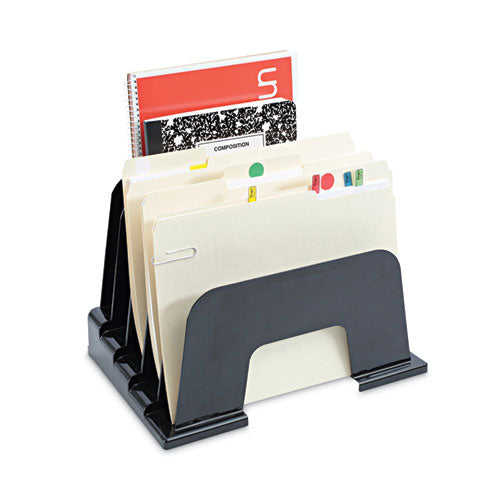 Recycled Plastic Incline Sorter, 5 Sections, Letter Size Files, 13.25