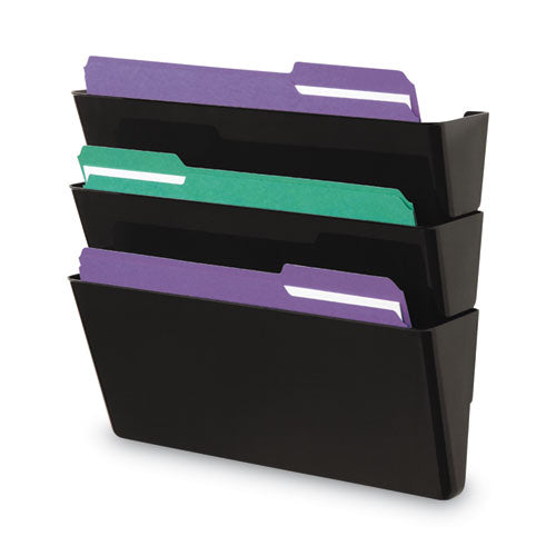Wall File Pockets, 3 Sections, Letter Size,13