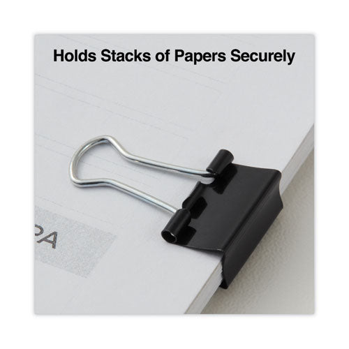 Binder Clips, Mini, Black/silver, 12/box