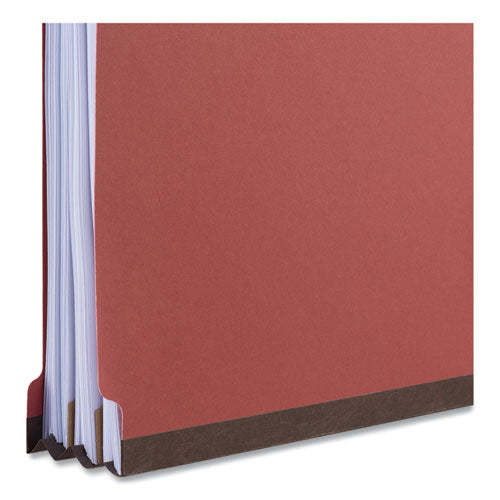 Red Pressboard End Tab Classification Folders, 2