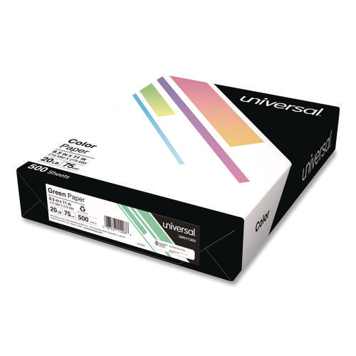 Deluxe Colored Paper, 20 Lb Bond Weight, 8.5 X 11, Green, 500/ream