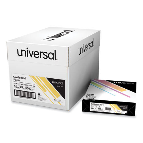 Deluxe Colored Paper, 20 Lb Bond Weight, 8.5 X 11, Goldenrod, 500 Sheets/ream, 10 Reams/carton