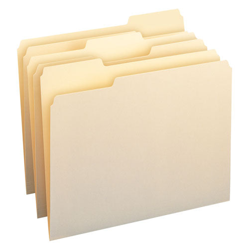 Top Tab File Folders, 1/5-cut Tabs: Assorted, Letter Size, 0.75