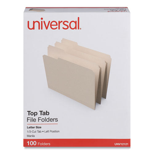 Top Tab File Folders, 1/3-cut Tabs: Left Position, Letter Size, 0.75