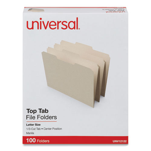 Top Tab File Folders, 1/3-cut Tabs: Center Position, Letter Size, 0.75