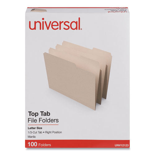 Top Tab File Folders, 1/3-cut Tabs: Right Position, Letter Size, 0.75