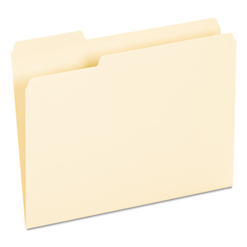 Interior File Folders, 1/3-cut Tabs: Assorted, Letter Size, 9.5-pt Manila, 100/box