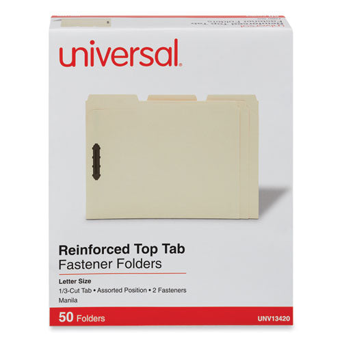 Deluxe Reinforced Top Tab Fastener Folders, 0.75