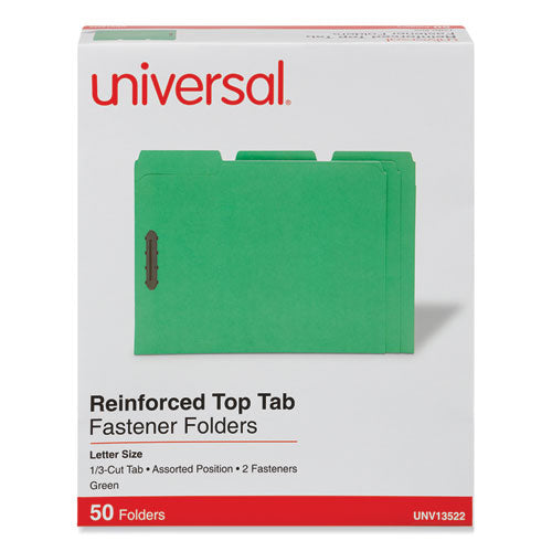 Deluxe Reinforced Top Tab Fastener Folders, 0.75