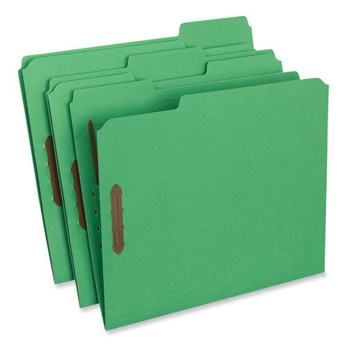 Deluxe Reinforced Top Tab Fastener Folders, 0.75