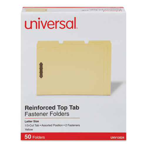 Deluxe Reinforced Top Tab Fastener Folders, 0.75