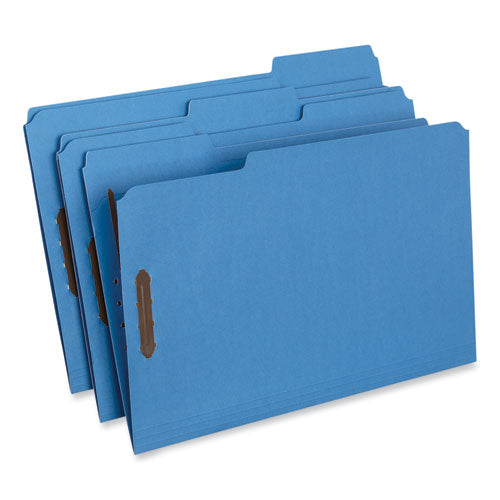 Deluxe Reinforced Top Tab Fastener Folders, 0.75