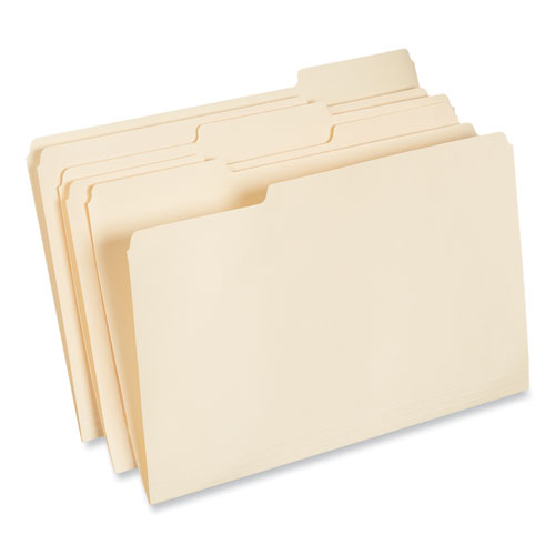 Top Tab File Folders, 1/3-cut Tabs: Assorted, Legal Size, 0.75