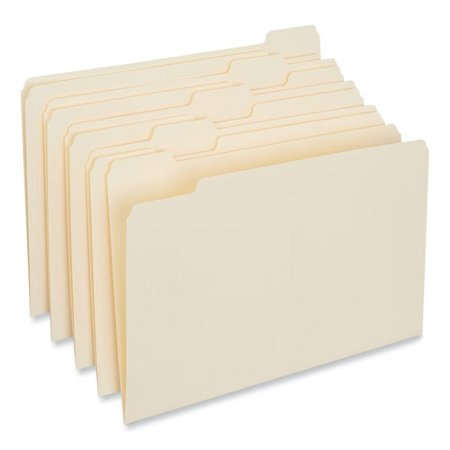 Top Tab File Folders, 1/5-cut Tabs: Assorted, Legal Size, 0.75