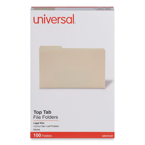Top Tab File Folders, 1/3-cut Tabs: Left Position, Legal Size, 0.75
