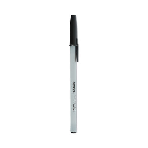 Ballpoint Pen Value Pack, Stick, Medium 1 Mm, Black Ink, Gray/black Barrel, 60/pack