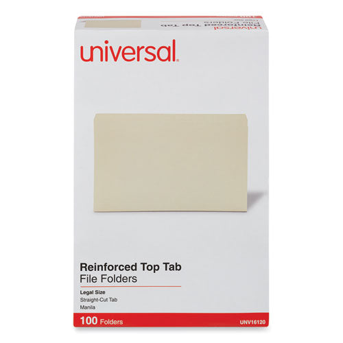 Double-ply Top Tab Manila File Folders, Straight Tabs, Legal Size, 0.75