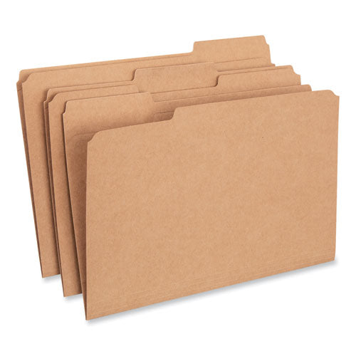 Reinforced Kraft Top Tab File Folders, 1/3-cut Tabs: Assorted, Legal Size, 0.75