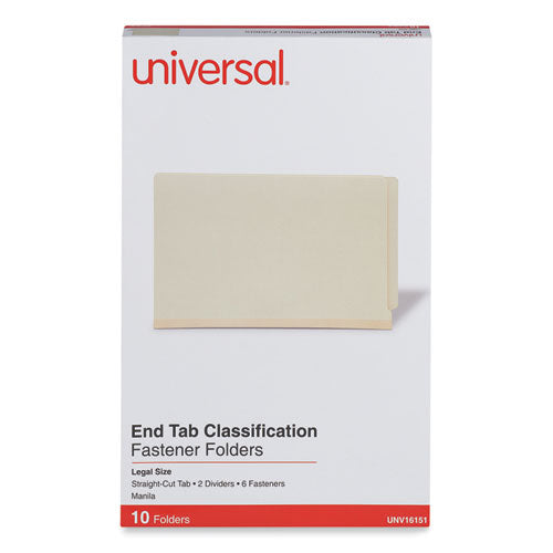 Six-section Manila End Tab Classification Folders, 2
