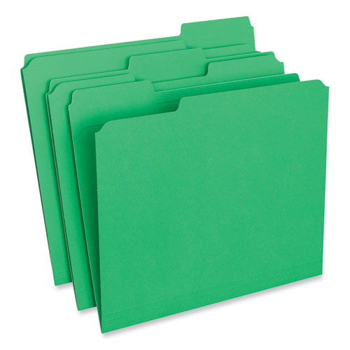 Reinforced Top-tab File Folders, 1/3-cut Tabs: Assorted, Letter Size, 1