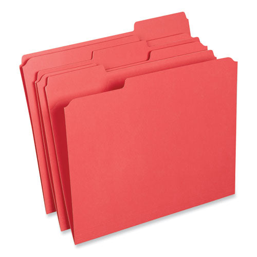 Reinforced Top-tab File Folders, 1/3-cut Tabs: Assorted, Letter Size, 1