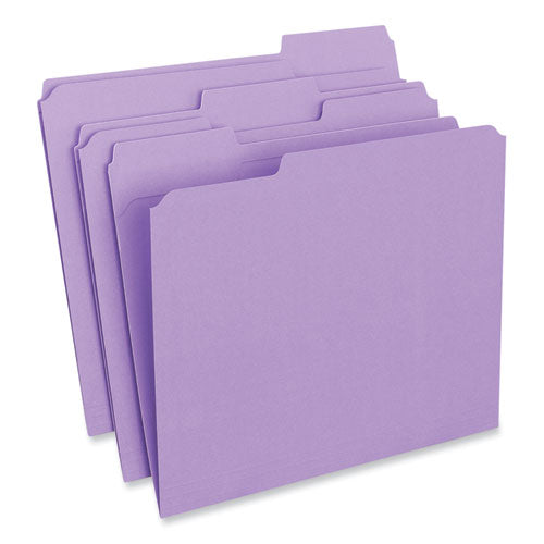 Reinforced Top-tab File Folders, 1/3-cut Tabs: Assorted, Letter Size, 1