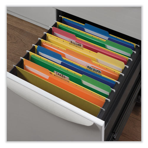 Deluxe Heavyweight File Folders, 1/3-cut Tabs: Assorted, Letter Size, 0.75