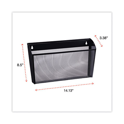 Mesh Three-pack Wall Files, 3 Sections, Letter Size, 14.13