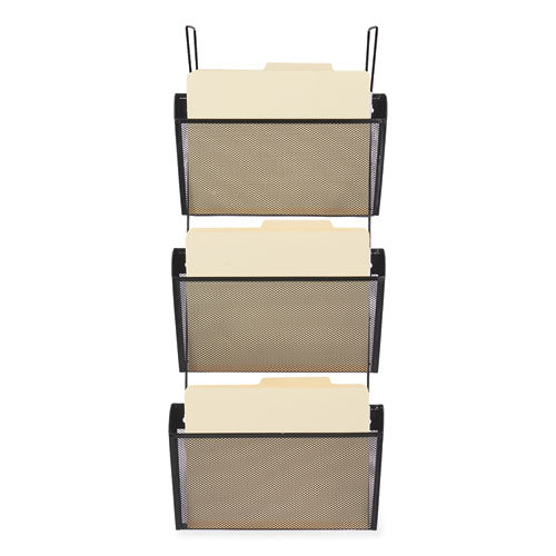 Mesh Three-pack Wall Files, 3 Sections, Letter Size, 14.13