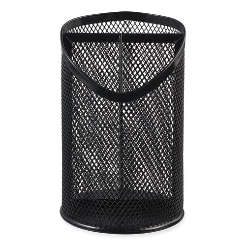 Metal Mesh 3-compartment Pencil Cup, 4.13