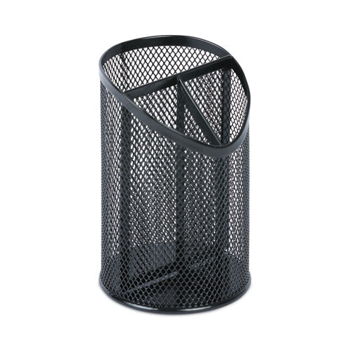 Metal Mesh 3-compartment Pencil Cup, 4.13