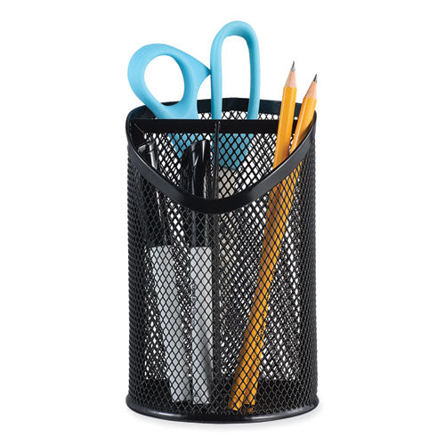 Metal Mesh 3-compartment Pencil Cup, 4.13