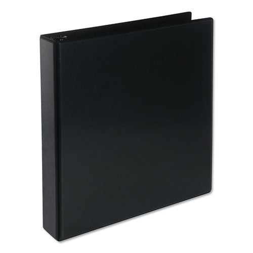 Deluxe Round Ring View Binder, 3 Rings, 1.5" Capacity, 11 X 8.5, Black