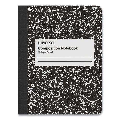 Composition Book, Medium/college Rule, Black Marble Cover, (100) 9.75 X 7.5 Sheets