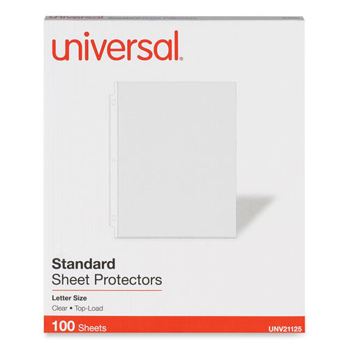 Top-load Poly Sheet Protectors, Standard, Letter, Clear, 100/box