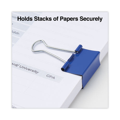 Binder Clips With Storage Tub, Medium, Assorted Colors, 24/pack