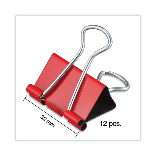 Binder Clips With Storage Tub, Medium, Assorted Colors, 24/pack