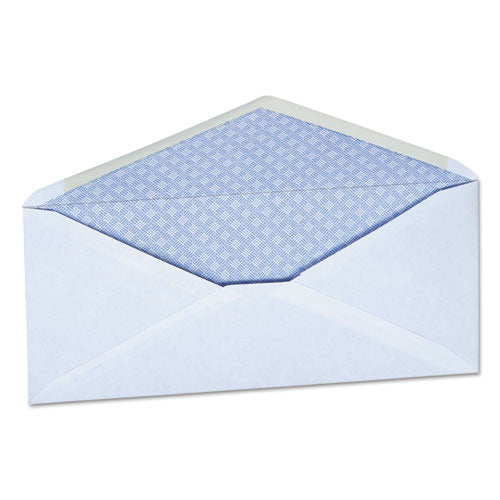 Open-side Security Tint Business Envelope, #10, Monarch Flap, Gummed Closure, 4.13 X 9.5, White, 500/box