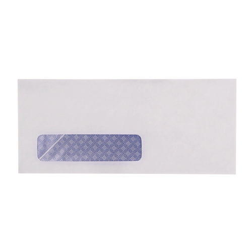 Open-side Security Tint Business Envelope, 1 Window, #10, Commercial Flap, Gummed Closure, 4.13 X 9.5, White, 500/box