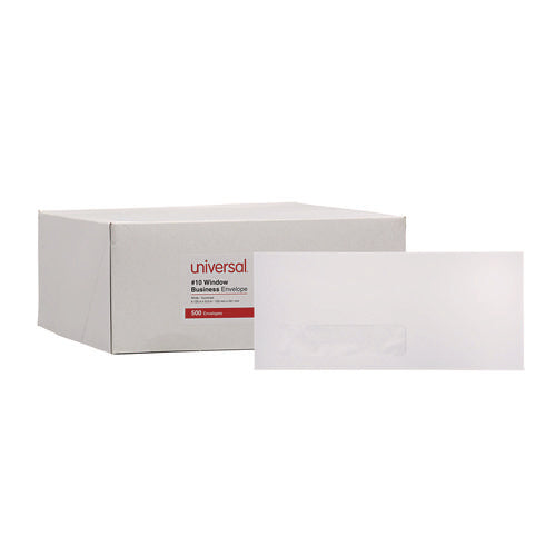 Open-side Business Envelope, 1 Window, #10, Commercial Flap, Gummed Closure, 4.13 X 9.5, White, 500/box