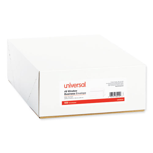 Open-side Business Envelope, 1 Window, #9, Square Flap, Gummed Closure, 3.88 X 8.88, White, 500/box