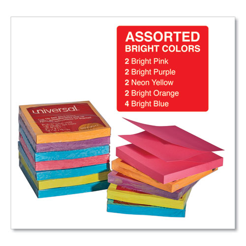Fan-folded Self-stick Pop-up Note Pads, 3
