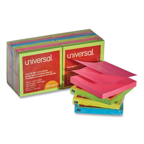 Fan-folded Self-stick Pop-up Note Pads, 3